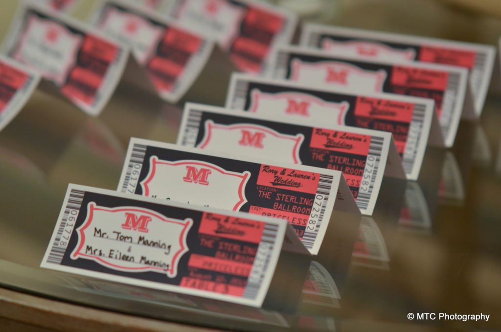 ticket place cards