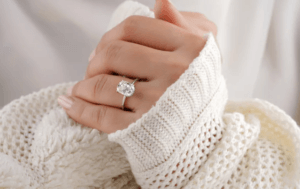 engagement ring on a women's hand