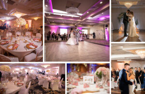 Photos showing two ballrooms and weddings in Toms River